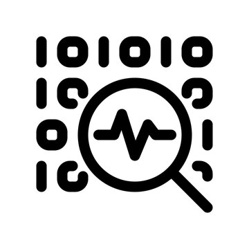 Editable binary, data, analysis vector icon. AI technology, artificial intelligence, computer. Part of a big icon set family. Perfect for web and app interfaces, presentations, infographics, etc