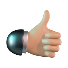 Thumbs Up Light Skin 3D Icon
