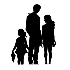 family silhouette illustration 