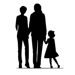 family silhouette illustration 