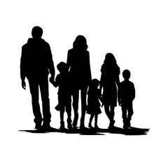family silhouette illustration 