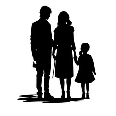 family silhouette illustration 