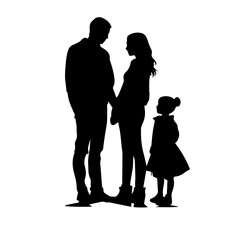 family silhouette illustration 