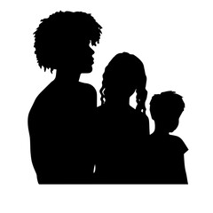 family silhouette illustration 