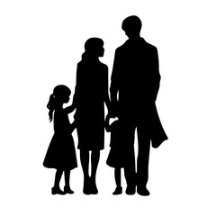 family silhouette illustration 