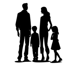 family silhouette illustration 