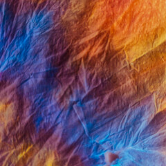 Traditional Tie Dye Pattern. Dyed Swirl