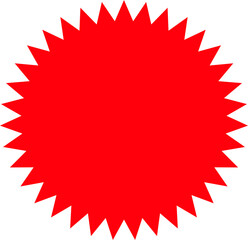 Red shopping labels collection. Sale or discount sticker. Special offer price tag. Supermarket promotional badge. Vector sunburst icon.