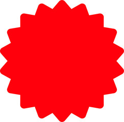 Red shopping labels collection. Sale or discount sticker. Special offer price tag. Supermarket promotional badge. Vector sunburst icon.