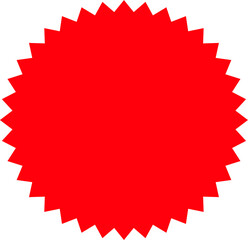 Fototapeta na wymiar Red shopping labels collection. Sale or discount sticker. Special offer price tag. Supermarket promotional badge. Vector sunburst icon.