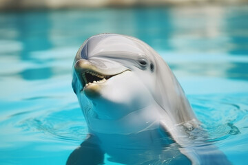 Dolphins in nature, national geography, Wide life animals. AI Generated.