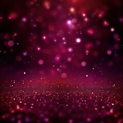 Vibrant dark maroon color background with sparkles bright far away