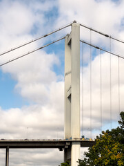 Bosphorus bridge in Ortakoy, Istanbul on a sunny day