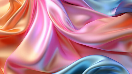 Fototapeta na wymiar Pastel silk background created using generative AI tools