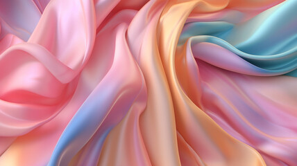 Obraz premium Pastel silk background created using generative AI tools
