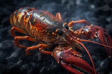 Cooked lobster grill cooking. Generate Ai