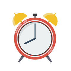 Alarm clock in flat style