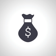 money bag icon. money pouch icon.