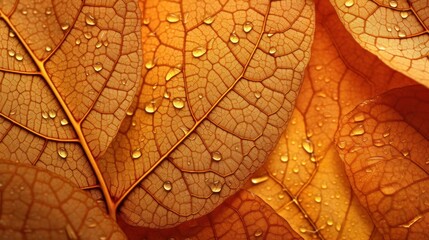 Fallen Autumn Leaves Background., Happy Autumn Concept. Generative Ai