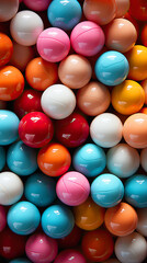 Ball pit balls, bright colors, ai generative