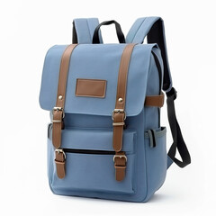 Lightweight Canvas Backpack Isolated on White Background