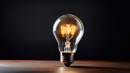 Light bulb lamp on blackboard background 