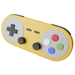 Realistic gadgets, video game controller, video game pad. 3D render. 3D illustration.