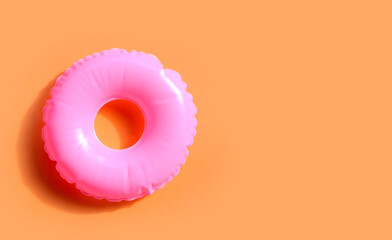 Rubber ring for swimming. Summer background concept