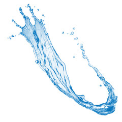 Water splash with isolated transparent background in white background