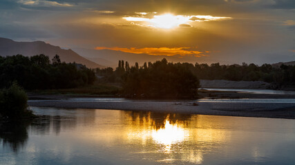 Obraz premium lake of skhodar, Albania, Europe, north of Albania, Eastern Europe