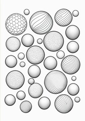 Coloring page of ball for sport activities 