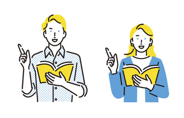 指をさす英会話講師セット