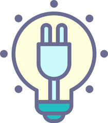 Lightbulb icon, Lightbulb icon simple cartoon style.