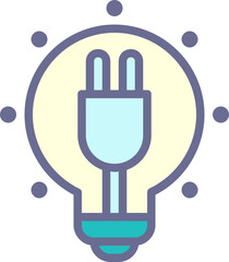 Lightbulb icon, Lightbulb icon simple cartoon style.