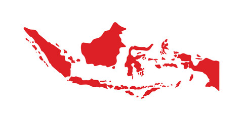 Indonesian map vector illustration. Indonesian map icon