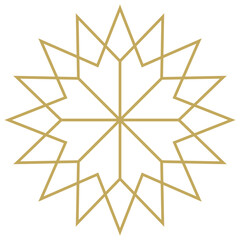 Weihnachtsstern abstrakt Kontur Vektor in Gold. Isolierter Hintergrund.
Symbol für Jesus Geburt.
Für Hintergründe, Kalender, Einladungen, Grußkarten etc.