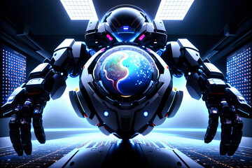 Futuristic Robot Scenarios - Artificial Intelligence Concepts