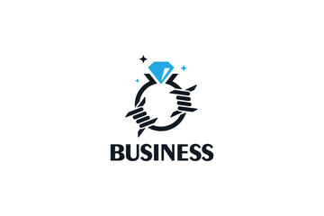 Creative logo design depicting a ring made from barbwire, designated for the fashion or apparel industry.