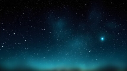 Fototapeta premium Starry Night Sky Vector Smooth Overlapping Gradients of Black, Deep Blue, Teal, and Sky Blue with Varying Sizes and Brightness of Vector Stars, Creating an Enchanting Cosmos View. Generative AI