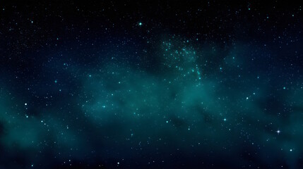 Fototapeta na wymiar Starry Night Sky Vector Smooth Overlapping Gradients of Black, Deep Blue, Teal, and Sky Blue with Varying Sizes and Brightness of Vector Stars, Creating an Enchanting Cosmos View. Generative AI
