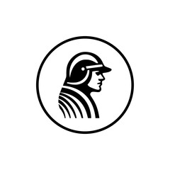 simple sport helmet logo vector illustration template design