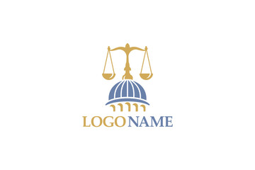 Creative logo design depicting legal scales designated to the legal or coporate world. 