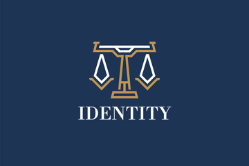 Creative logo design depicting legal scales designated to the legal or coporate world. 