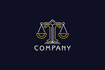 Creative logo design depicting legal scales designated to the legal or coporate world. 