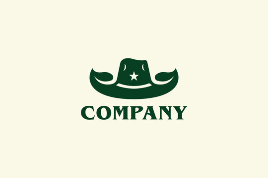 Creative logo design depicting a hat made from leaves, designated to the fashion or apparel industry.	
