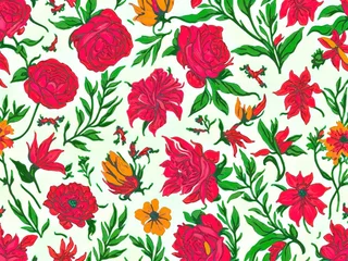  Seamless pattern with colorful flowers. Vector illustration for your design  © Art valuables