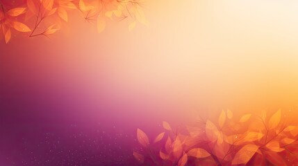Autumn Colors Background in Orange and Purple with Golden Gradient. Thanksgiving Theme Gradient Design for Elegant Website Banner or Header: Generative AI