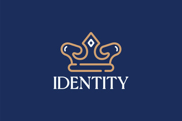 Crown Logo Design - Golden Crown Logo Design Template	