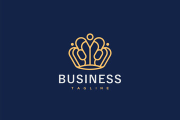 Crown Logo Design - Golden Crown Logo Design Template	