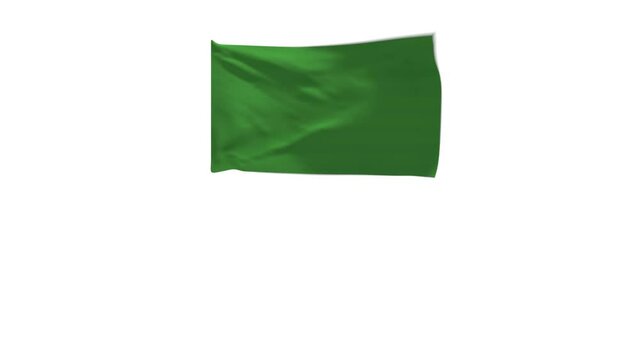 3D rendering of the flag of Libya waving in the wind.
